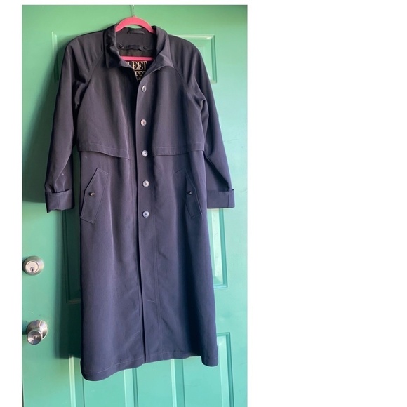 Fleet Street size 6 petite navy blue trench coat - Picture 1 of 15
